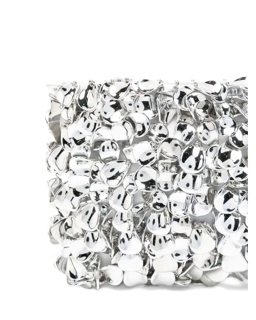 Jonathan Simkhai White Reese Beaded Chain-Strap Clutch Bag