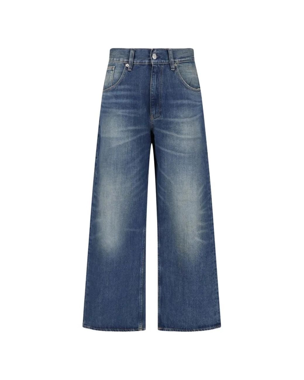 sunflower Blue Super Wide Faded-Effect Jeans for men