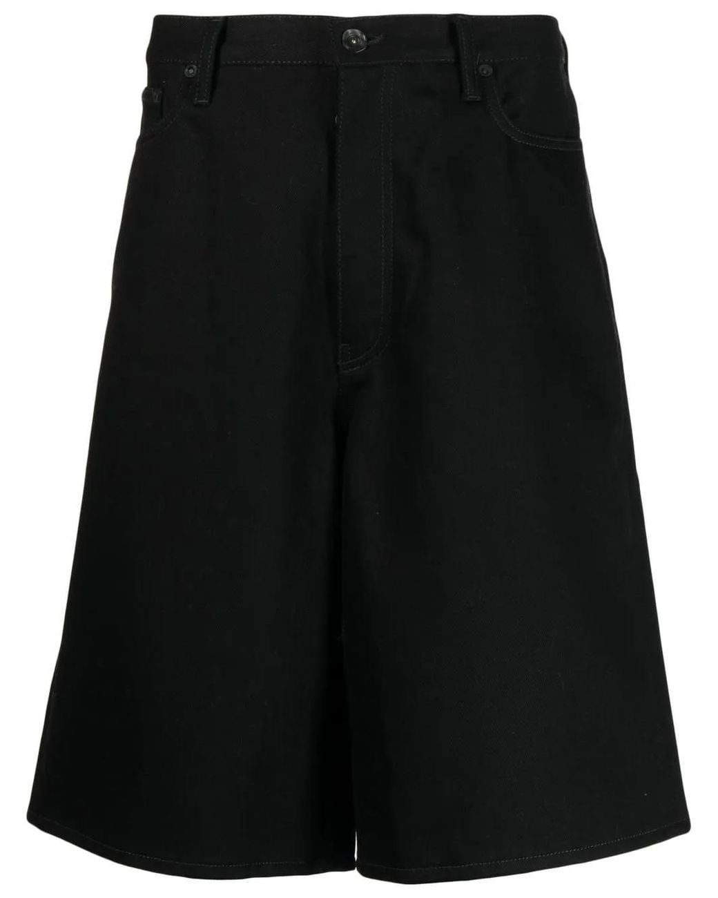 Off-White c/o Virgil Abloh Black Logo-Print Knee-Length Shorts for men