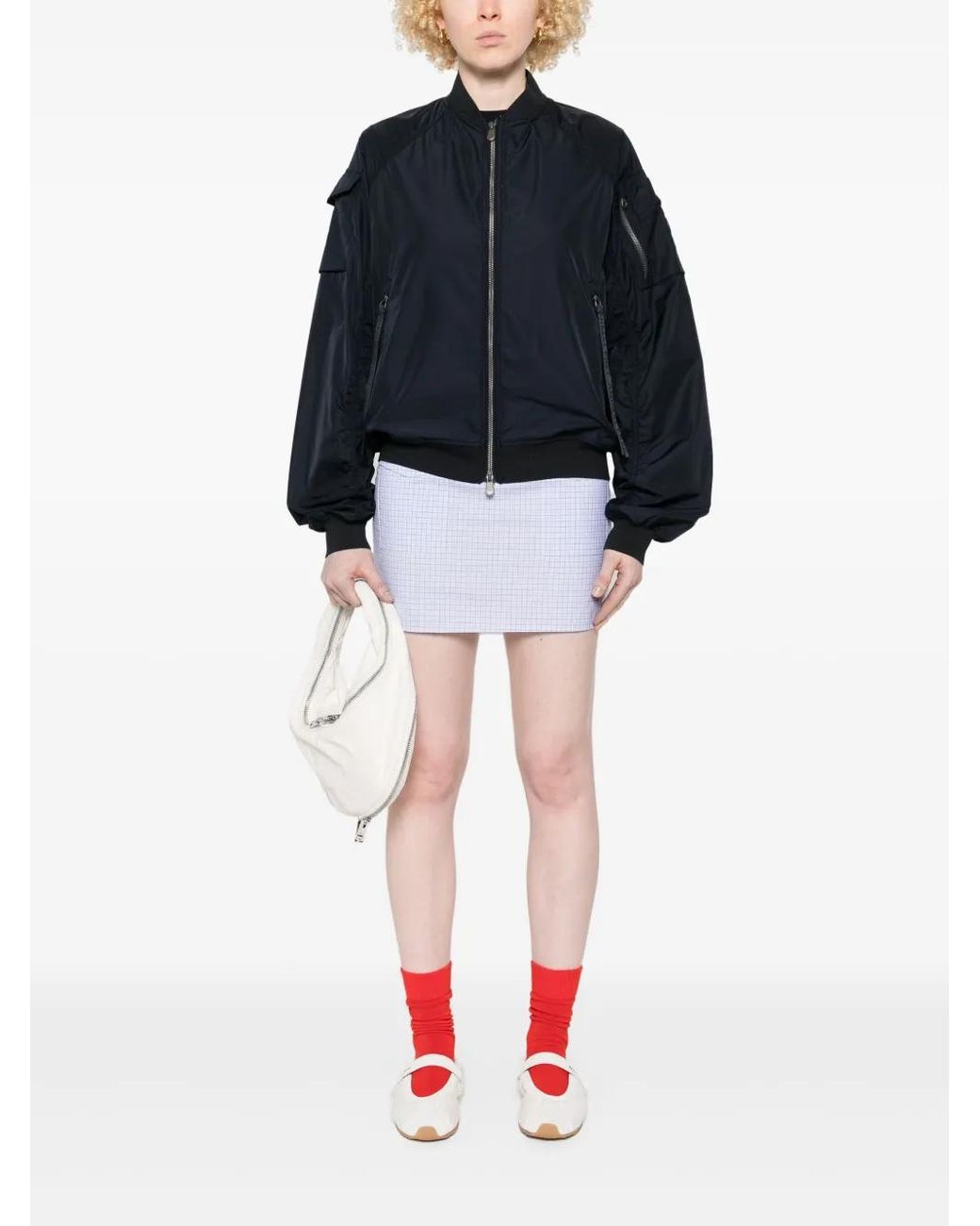 Save The Duck Blue Zip-Up Bomber Jacket
