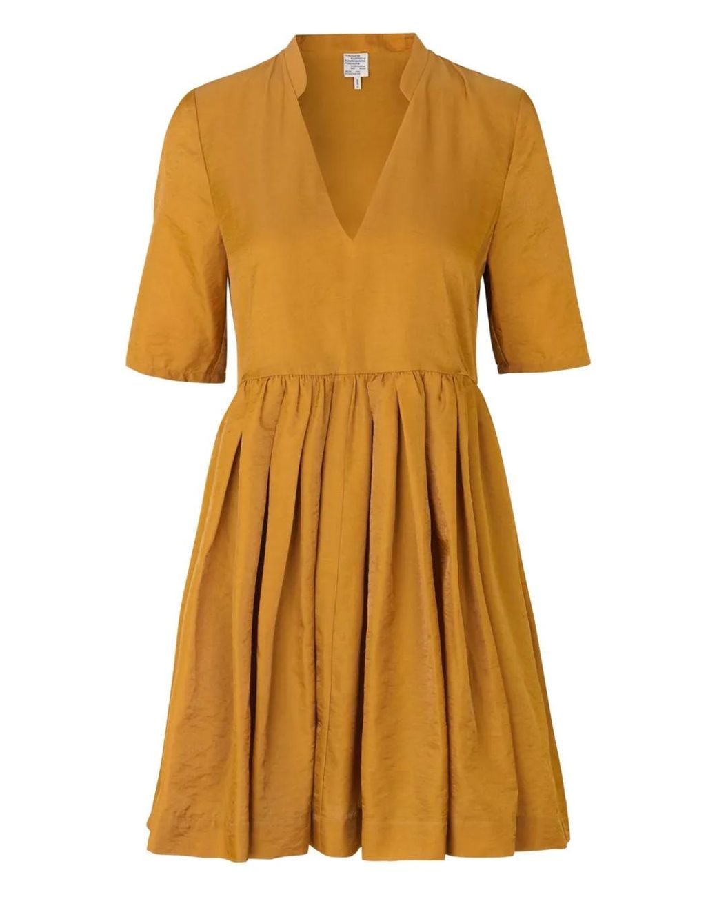Baum und Pferdgarten Yellow Aubrie V-Neck Pleated Dress