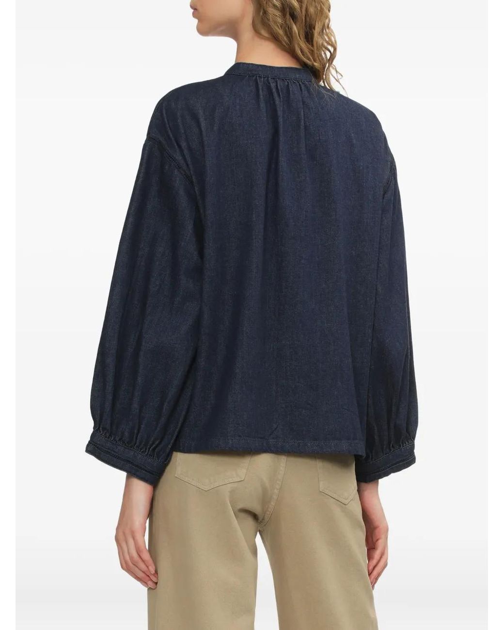 A.P.C. Blue Buttoned Top