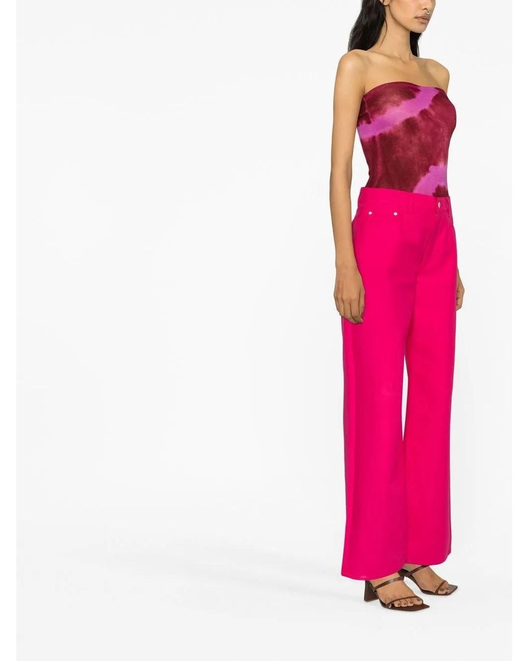 Wandler Pink Magnolia Wide-Leg Jeans
