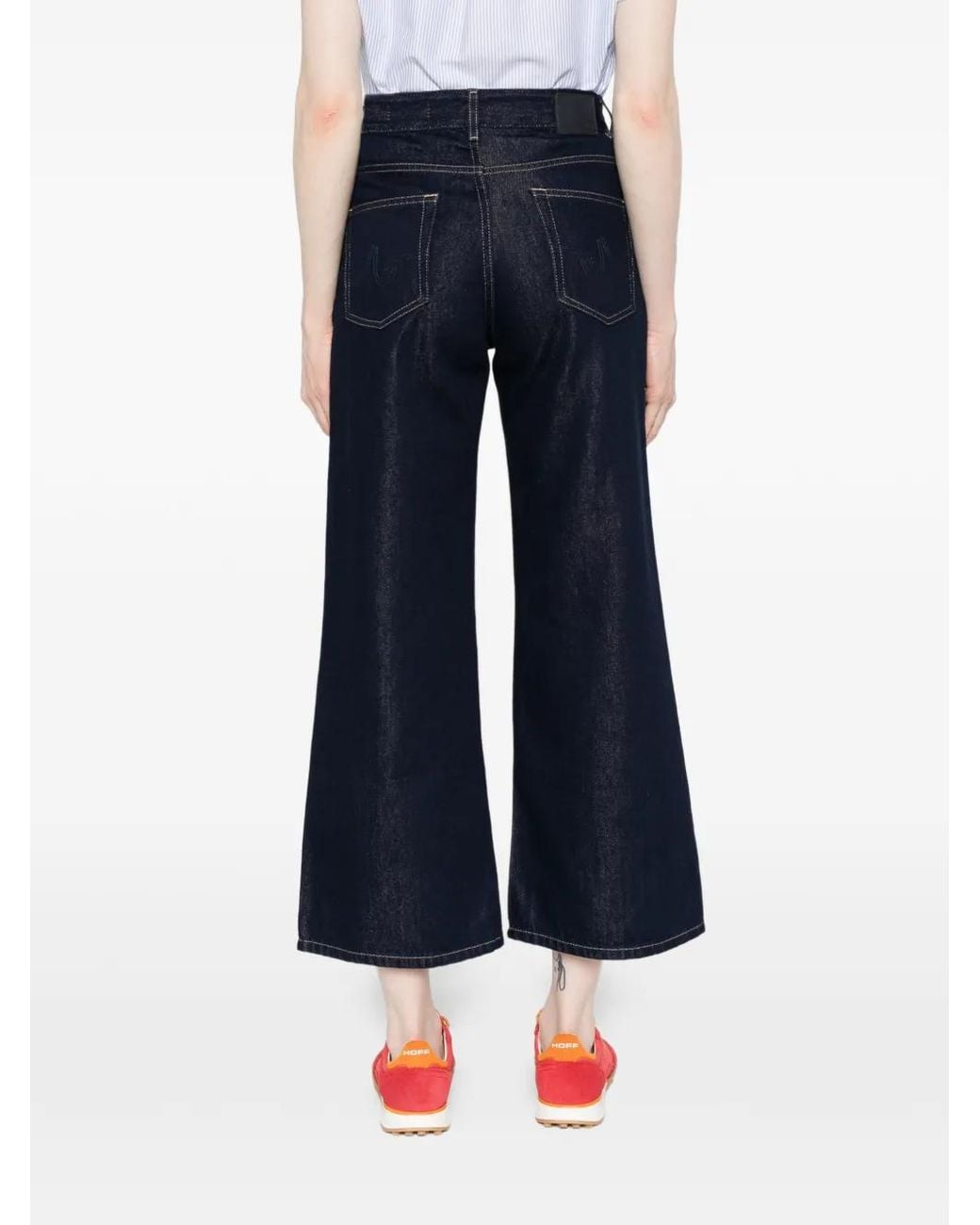 AG Jeans Blue Saige Wide-Leg Jeans