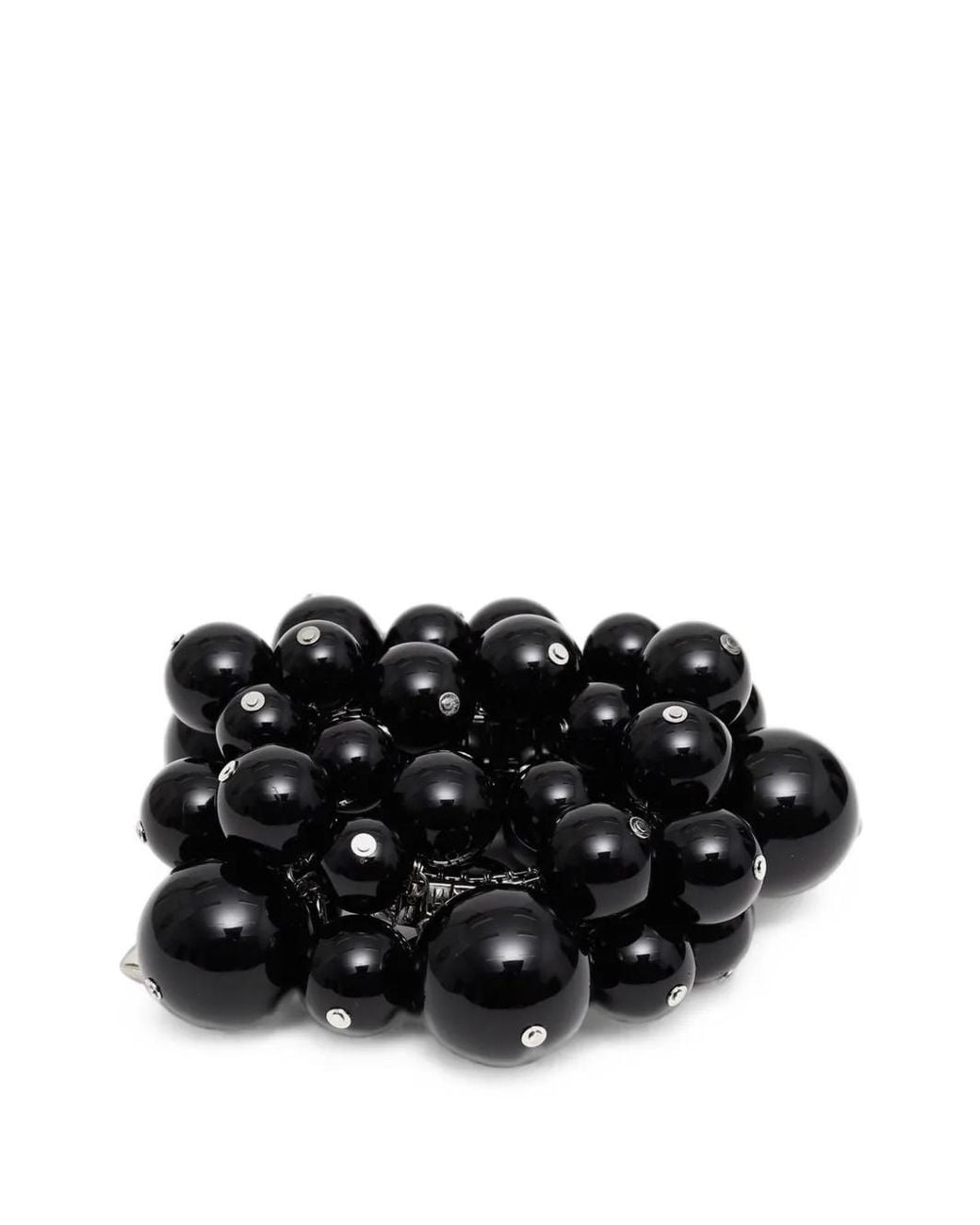 August Barron Black Beaded Cuff Bracelet