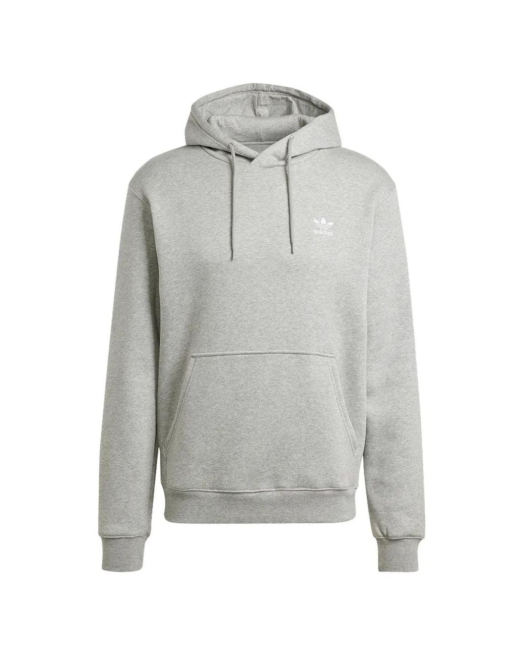 Adidas Gray Trefoil Essentials Hoodie for men