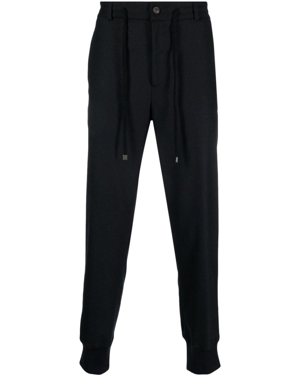 Peserico Merino wool Tapered Trousers in Black for Men Lyst UK