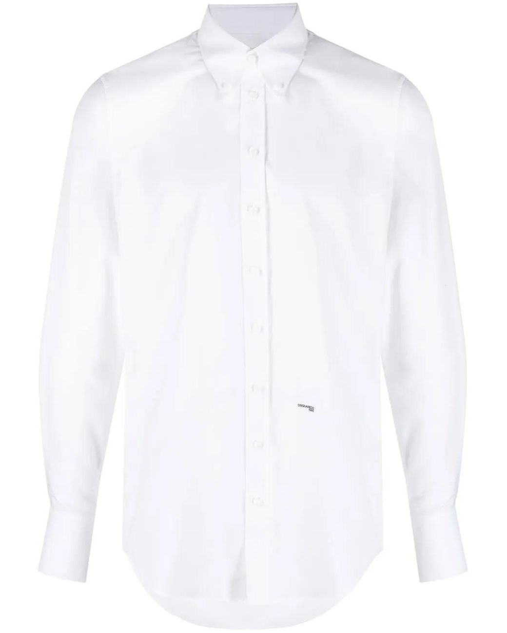 DSquared² White Easy Slim 70's B Down Shirt for men