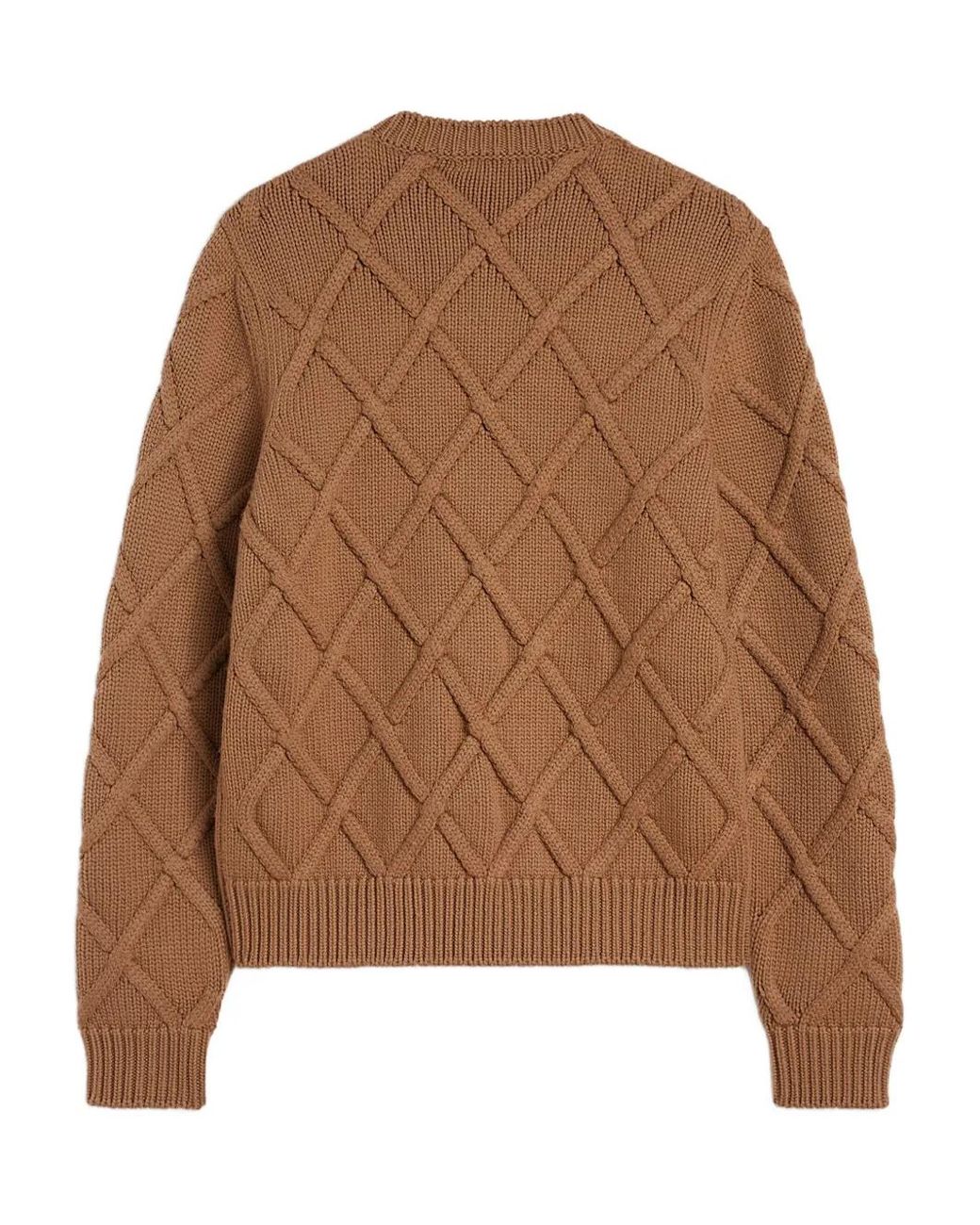 Jil Sander Brown Chunky-Knit Sweater