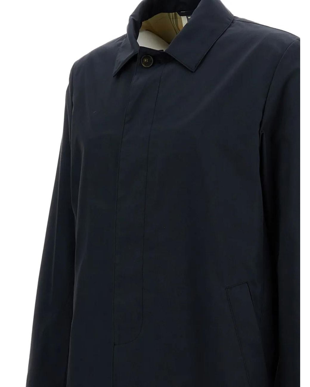 L'IMPERMEABILE Blue Buttoned Coat for men
