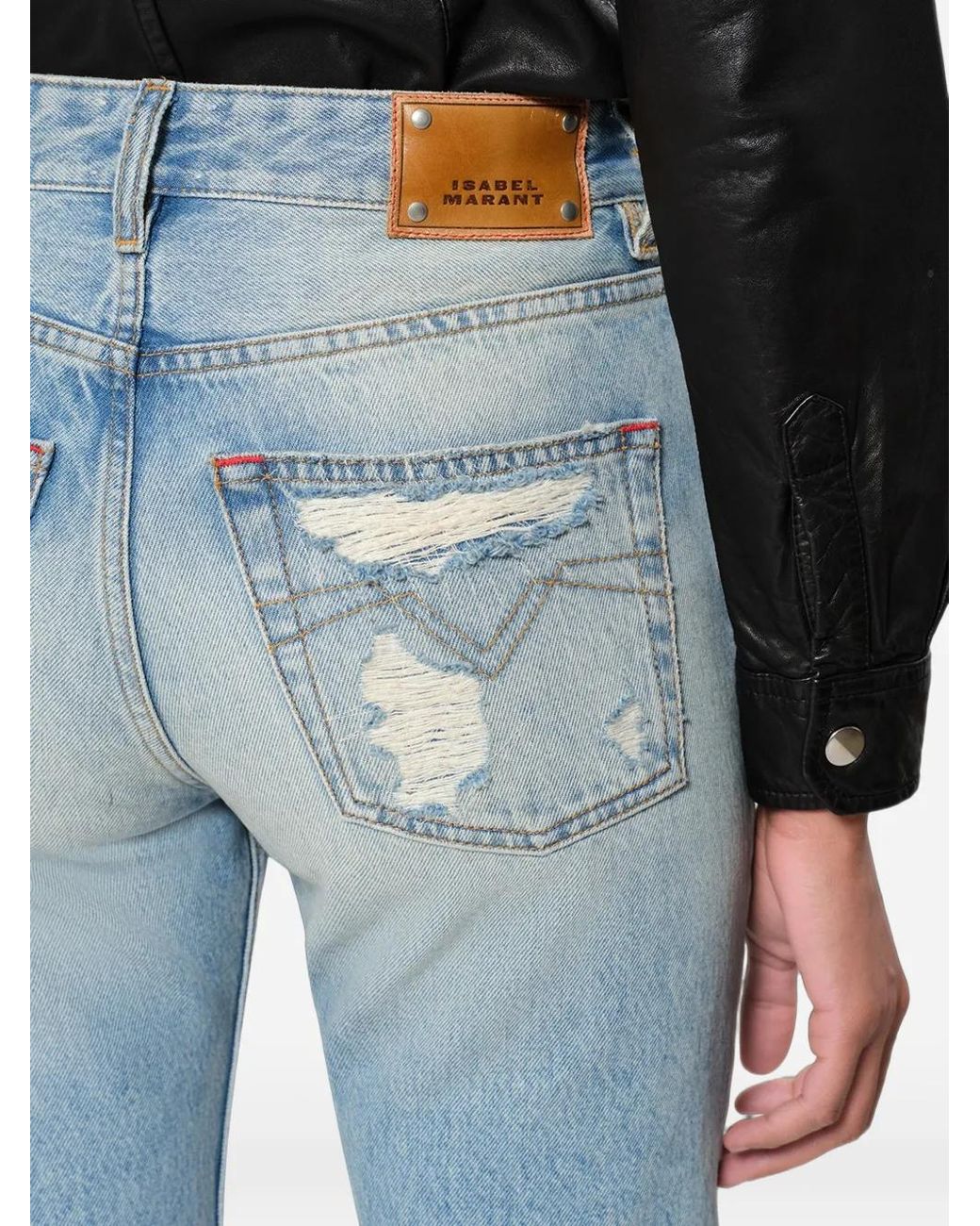 Isabel Marant Blue Daya Cropped Jeans