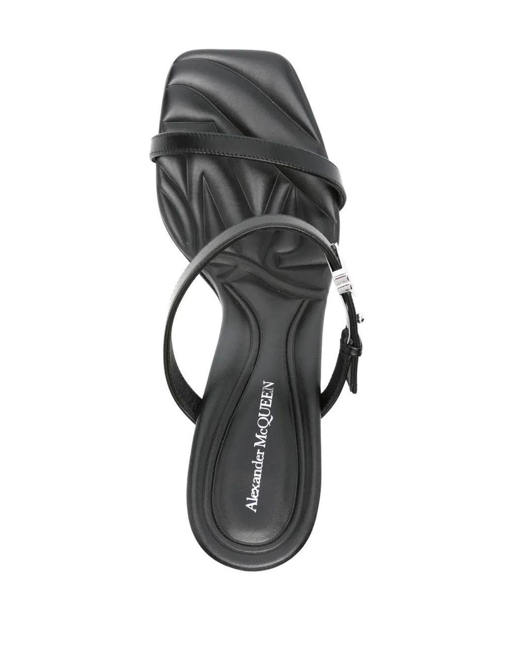 McQueen Black 85Mm Seal Sandals
