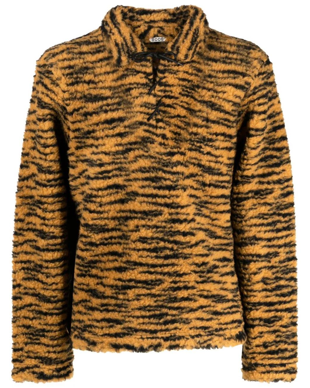 Bode Metallic Pull Lacé À Imprimé Tigre for men