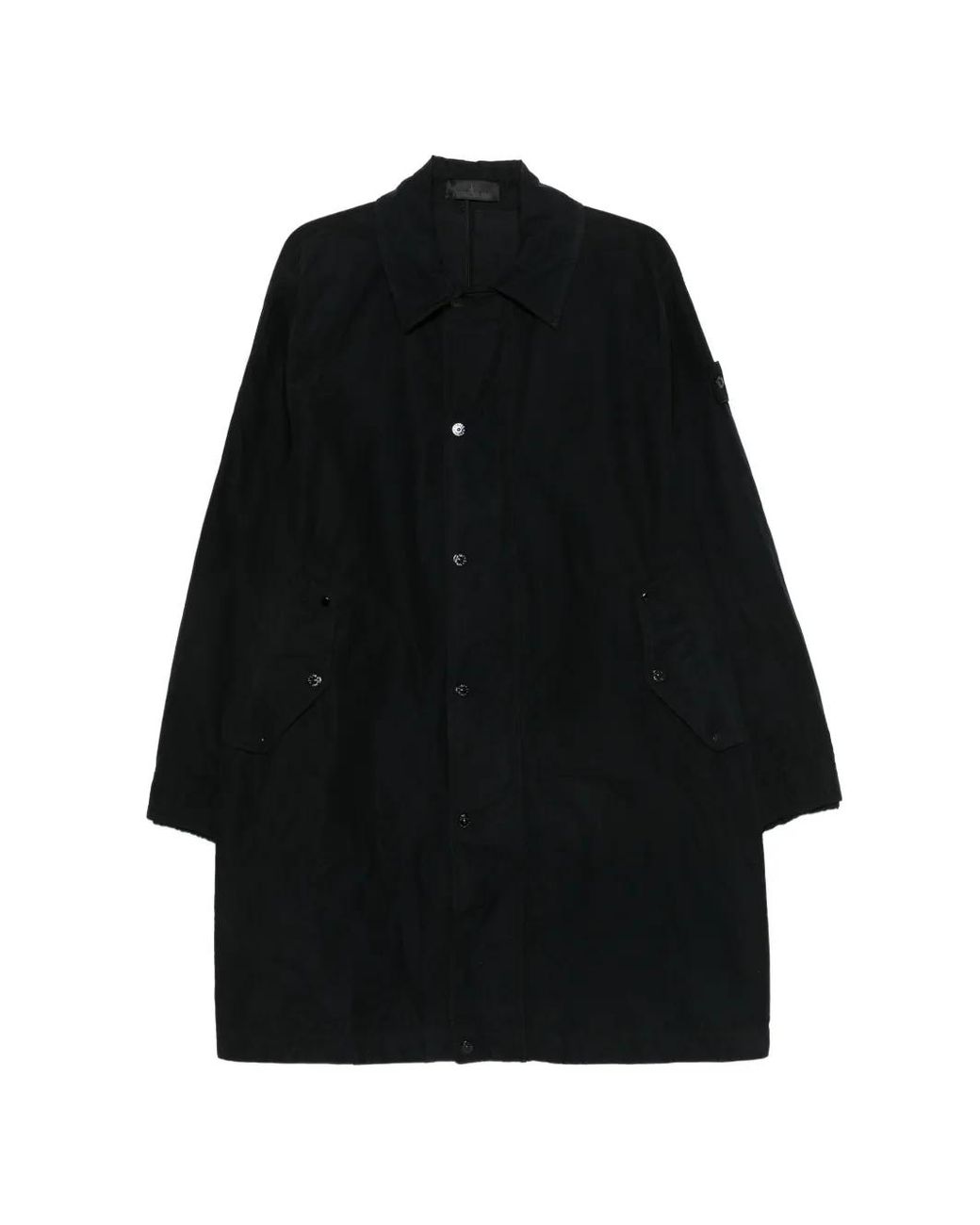 Stone Island Black 7100005 David Light-Tc_S.I. Ghost Car Coat for men
