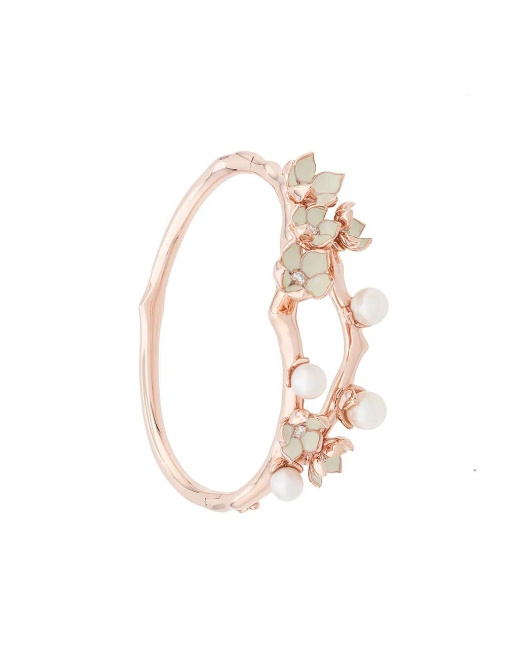 Shaun Leane White Cherry Blossom Pearl & Diamond Cuff