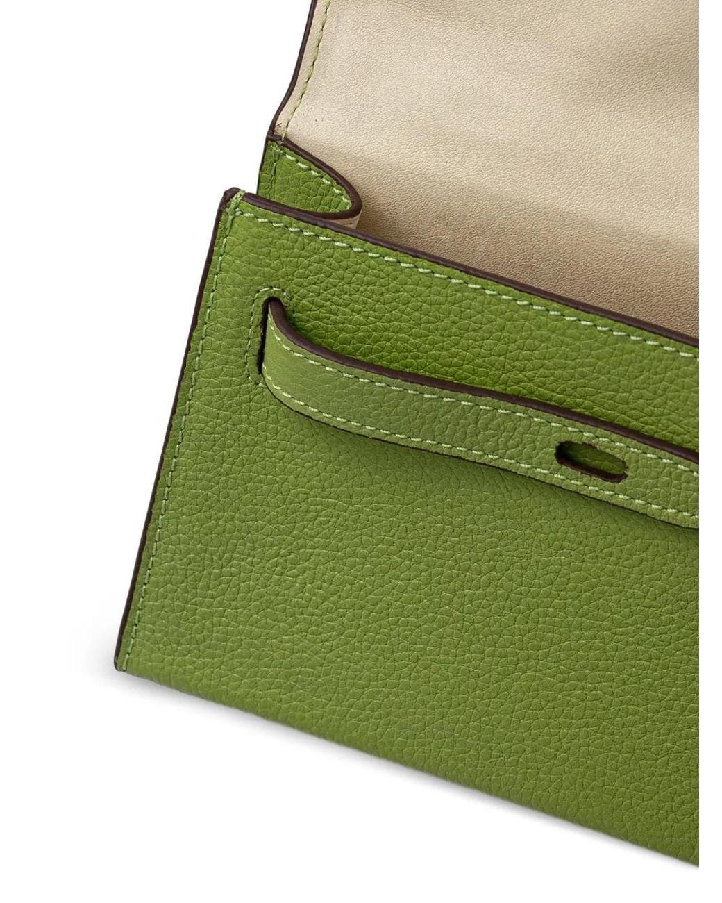 Silvian Heach Green Sanitá Grainy-Texture Tote Bag