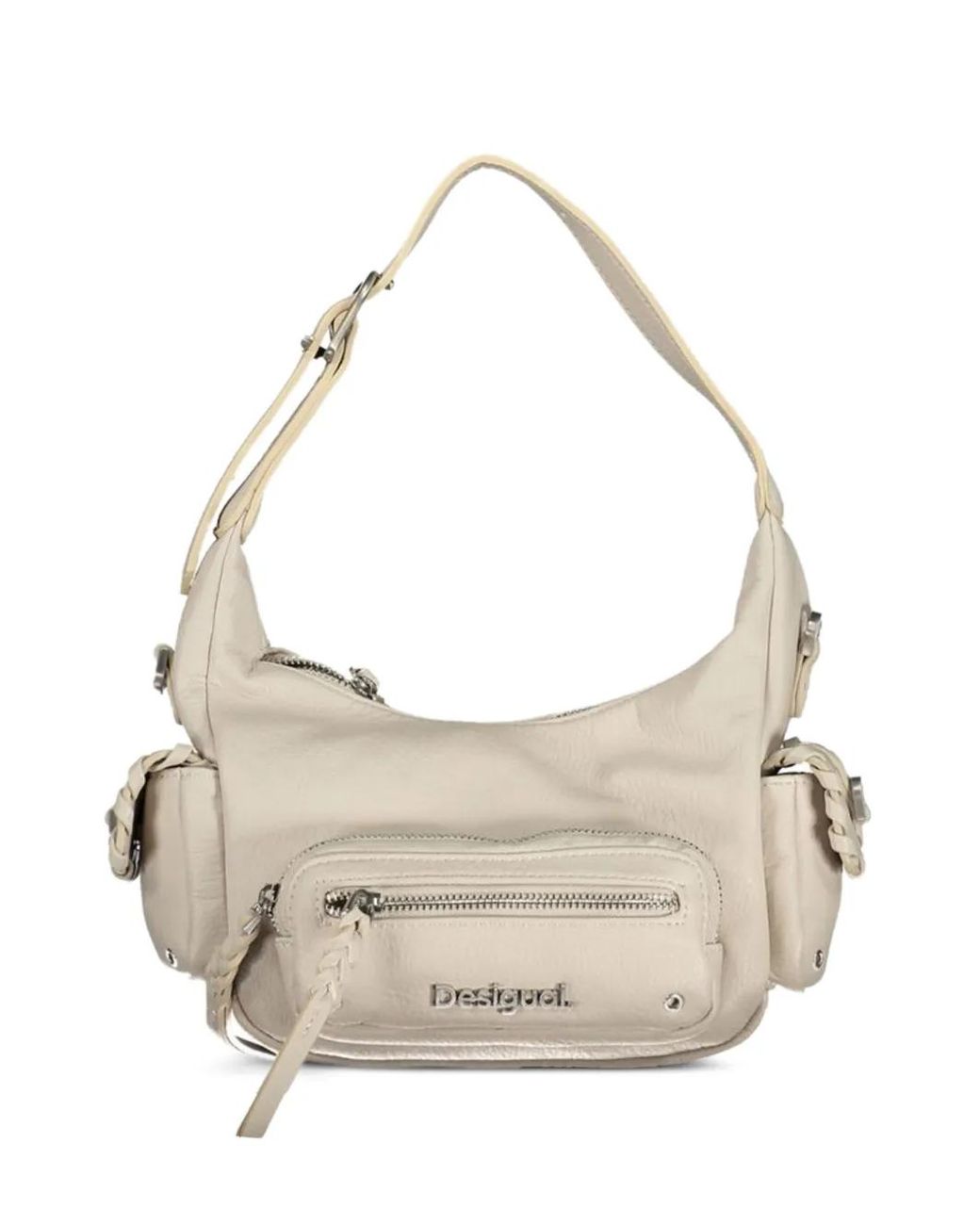Desigual Natural Zipped Shoulder Bag