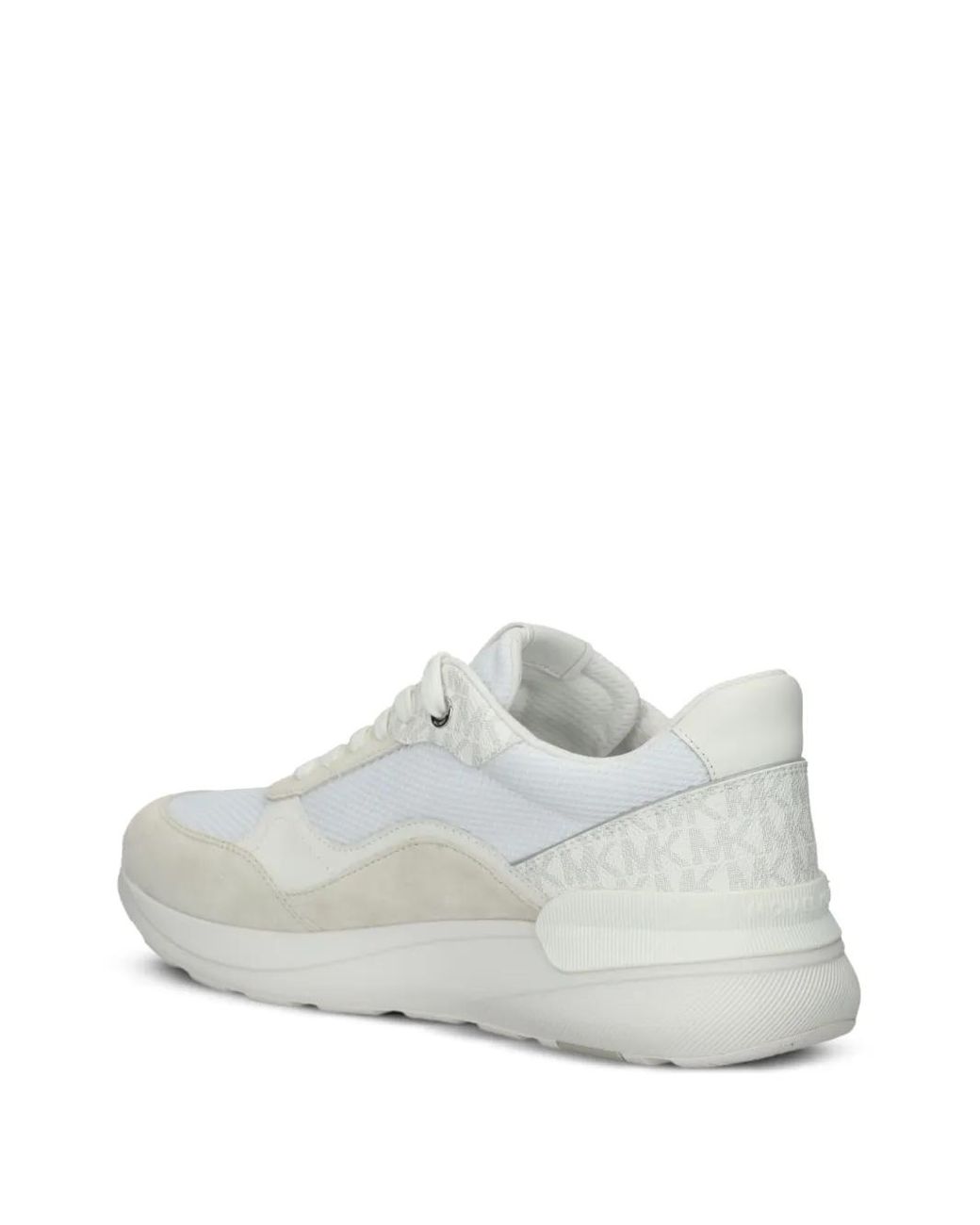 Michael Kors White Trevor Mixed-Media Sneakers for men