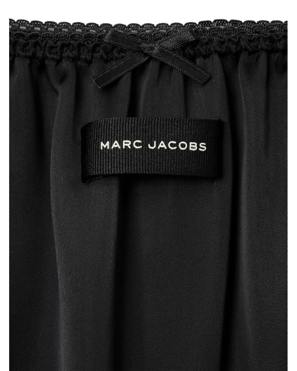Marc Jacobs Black Jupe Nuisette Mi-Longue À Détails En Dentelle