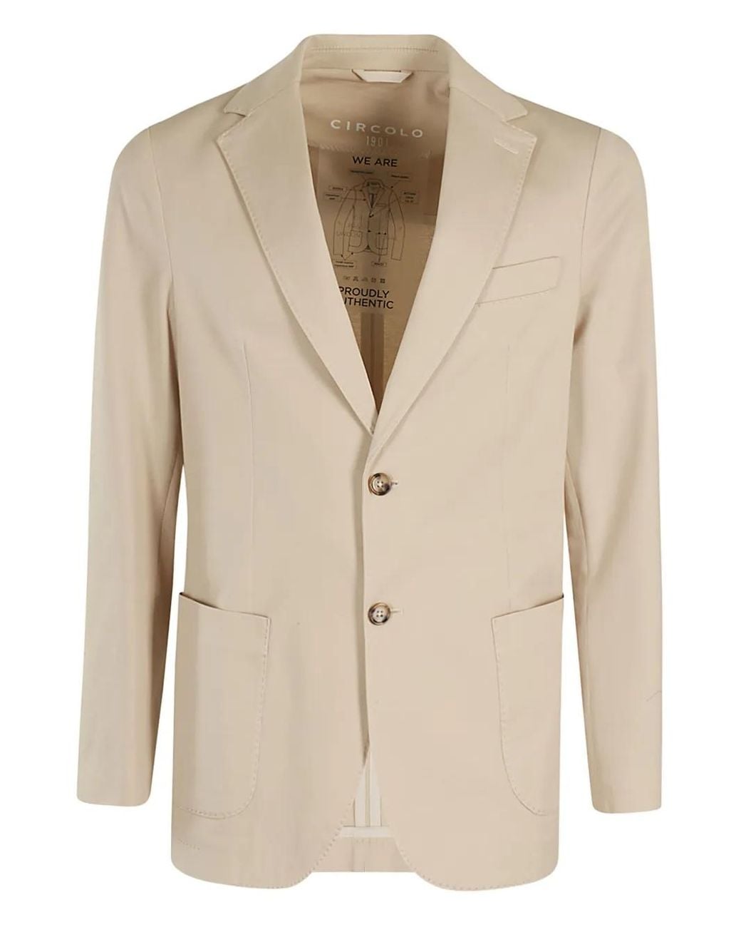 Circolo 1901 Natural Cotton Blazer for men