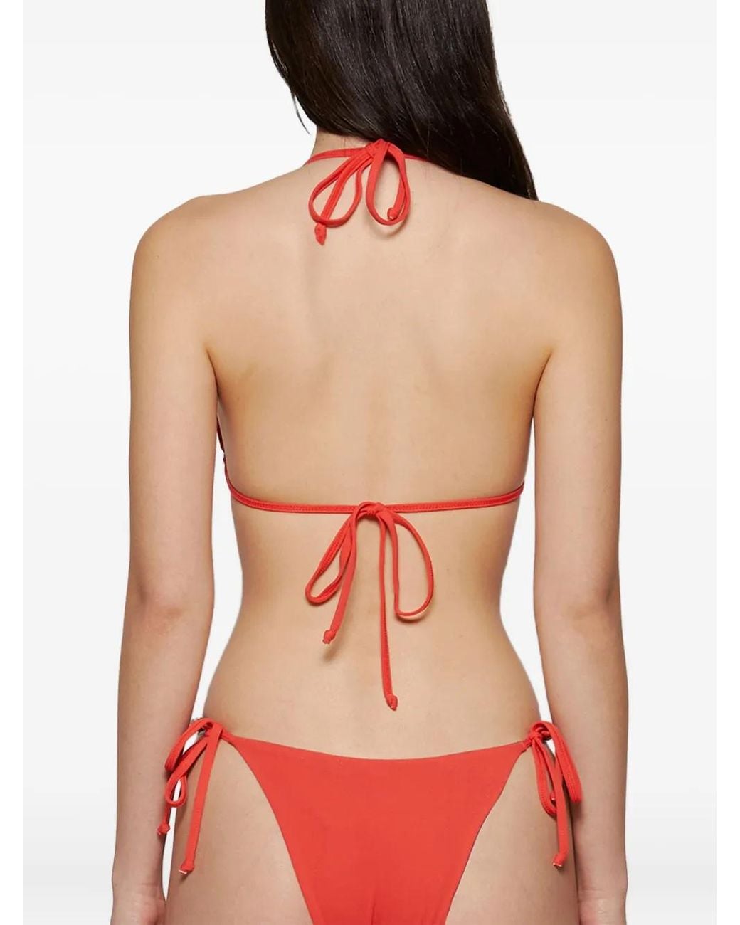 BOUND Red Triangle Beaded Bikini