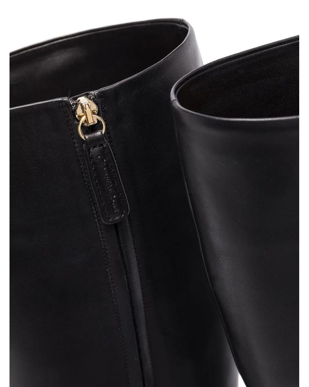 Gianvito Rossi Black Polished-Finish Ridged-Sole Boots