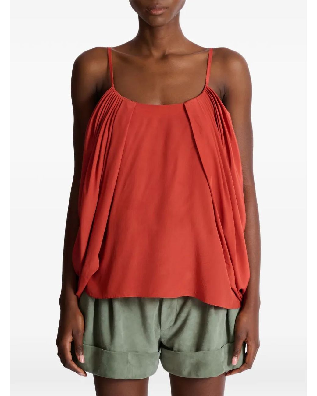 Balmain Gedrapeerde Blouse in het Red