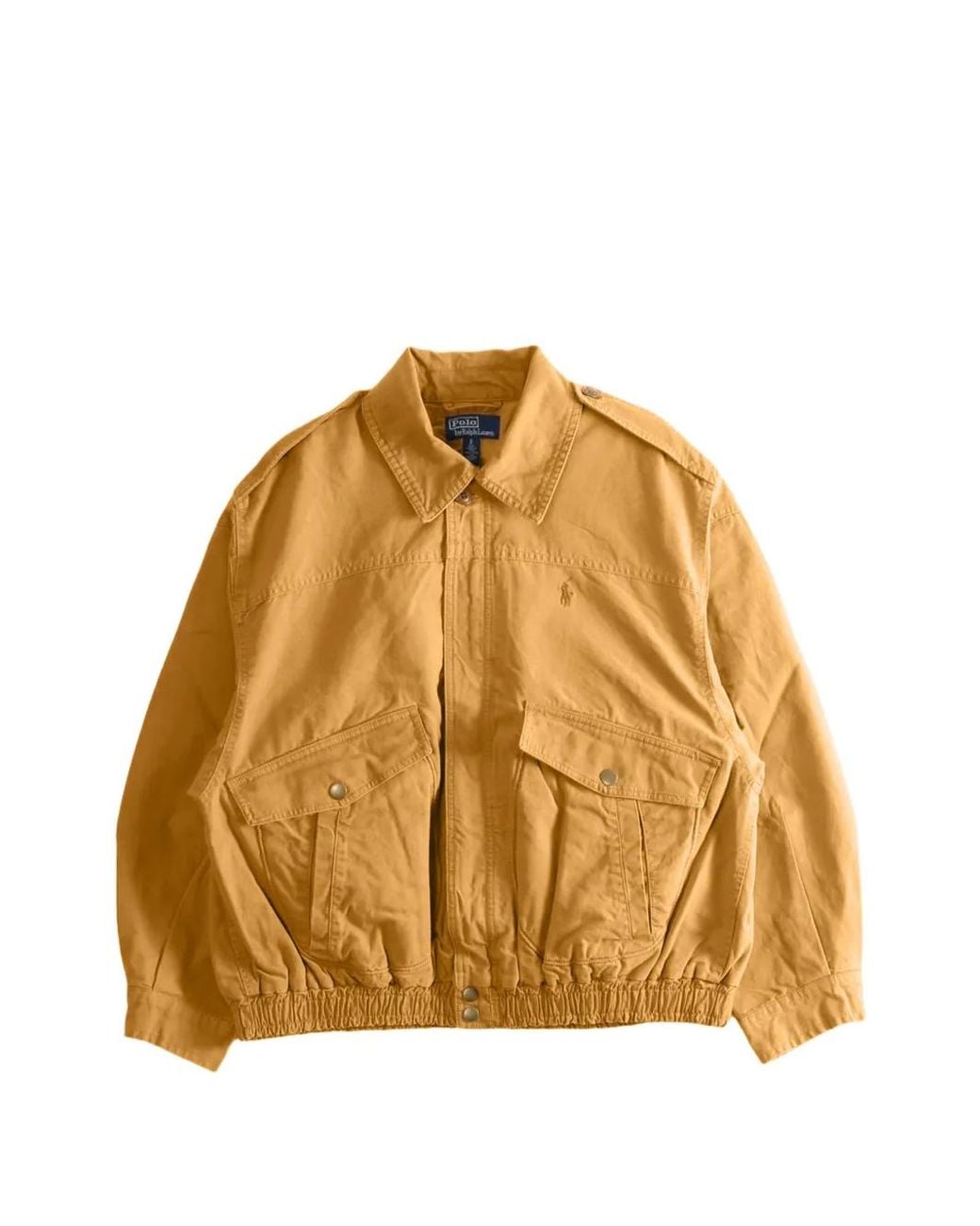 Polo Ralph Lauren Metallic Logo-Embroidered Elasticated-Hem Bomber Jacket