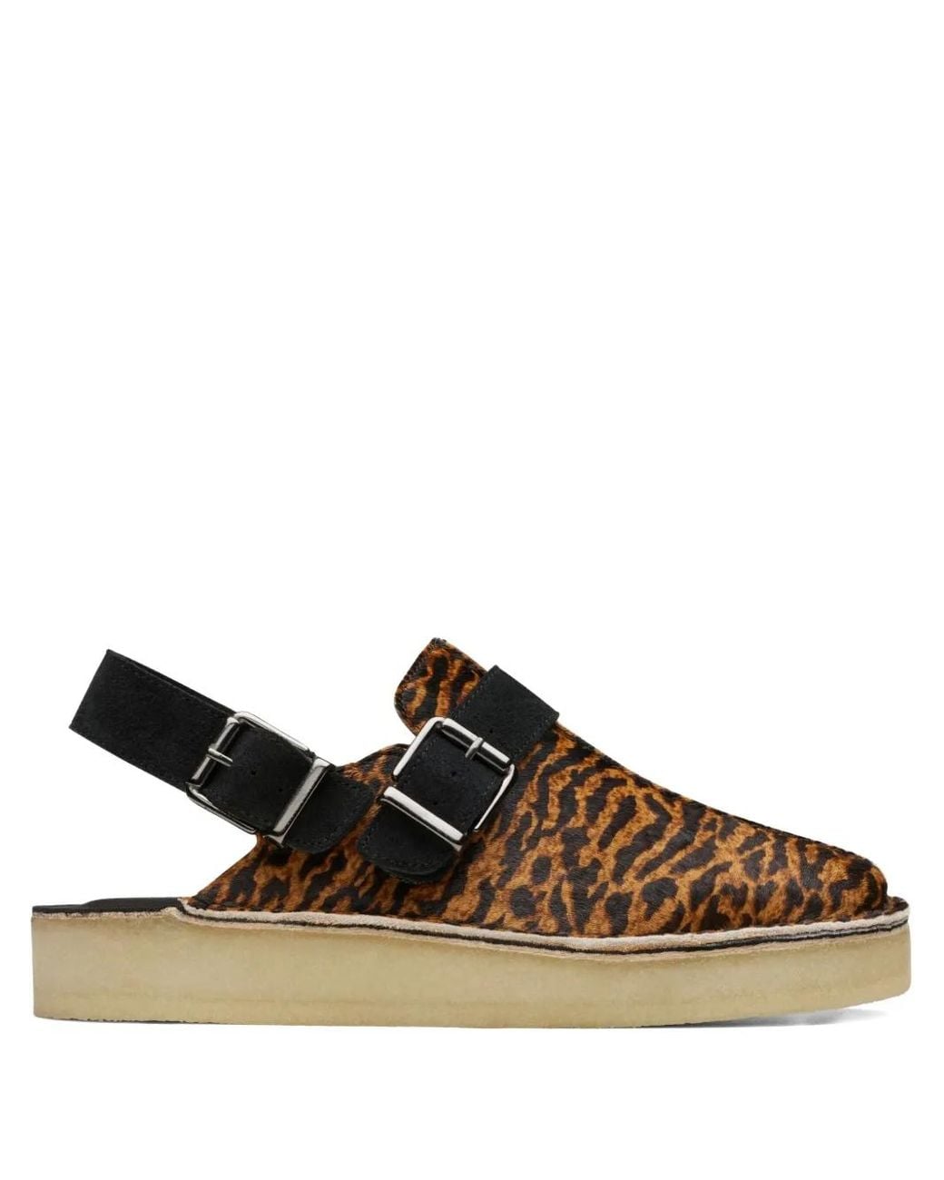 Clarks Brown Trek "Tortoiseshell" Mules