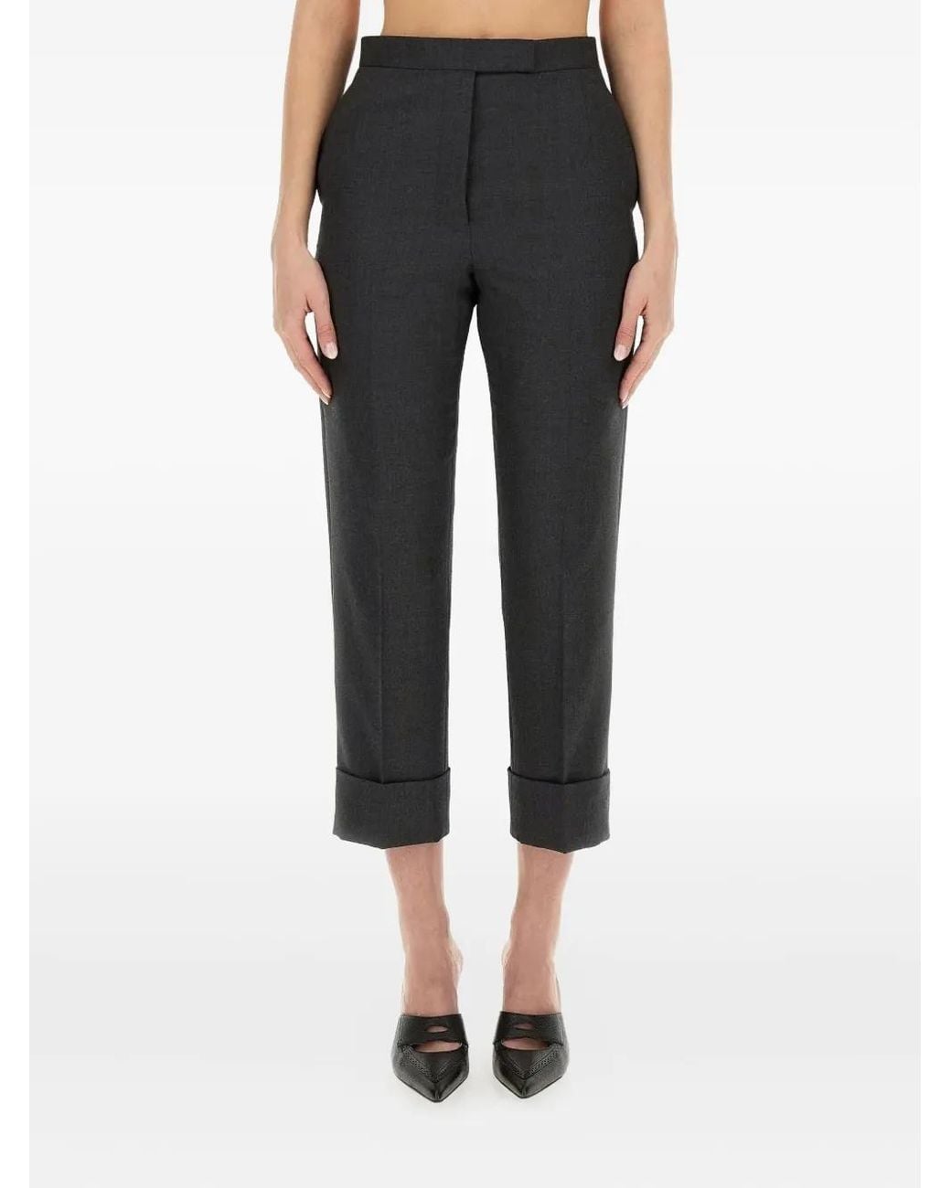 Thom Browne Broek Met Cuffs in het Black