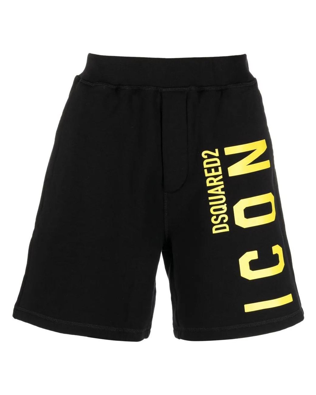 DSquared² Black Icon Logo Track Shorts for men