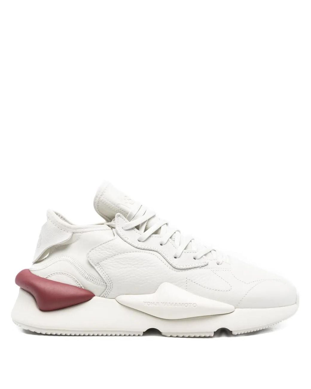 Y-3 White Sneakers With Distinctive Accent