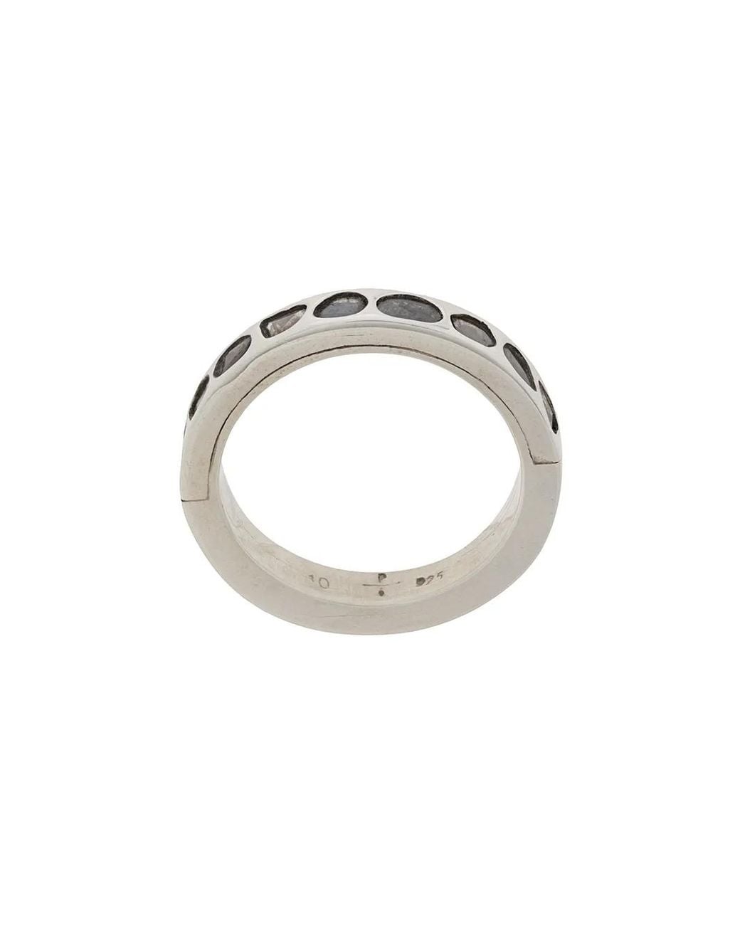Parts Of 4 Metallic Sistema Diamond Band Ring