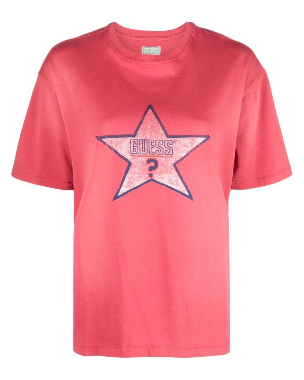 Guess USA T-shirt Met Logoprint in het Roze | Lyst NL