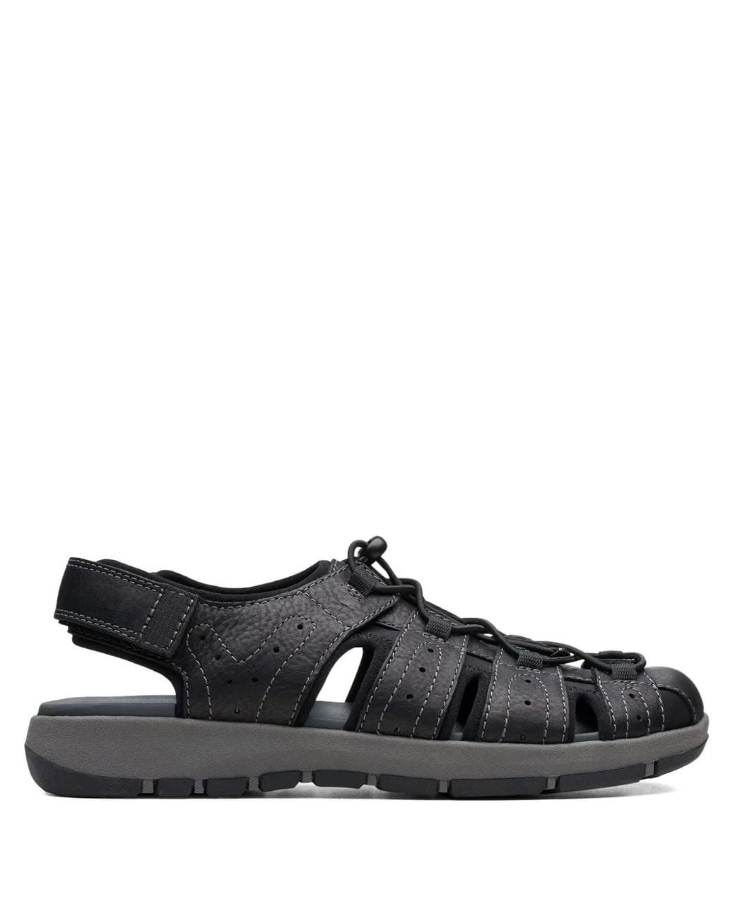 Clarks Black Brixby Cove Sandals for men