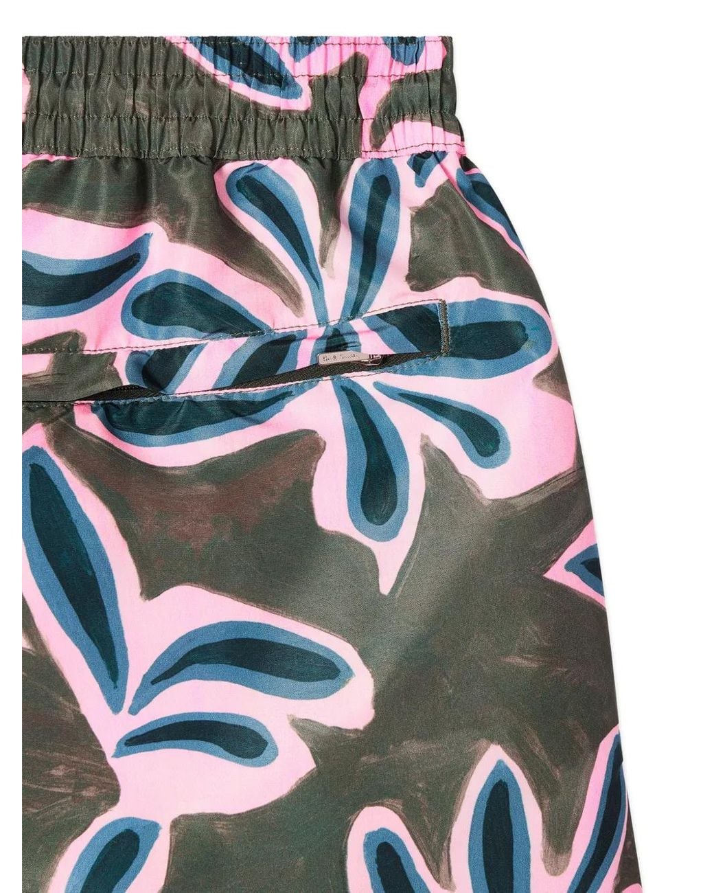 Paul Smith White Abstract Palm' Print Swim Shorts for men
