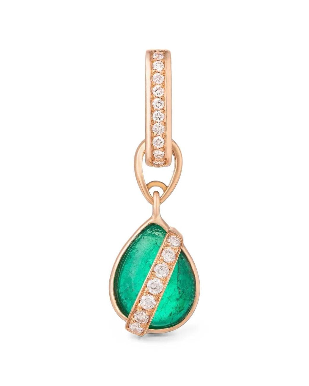 CLARA CHEHAB Blue Liberté Emerald And Diamond Charm