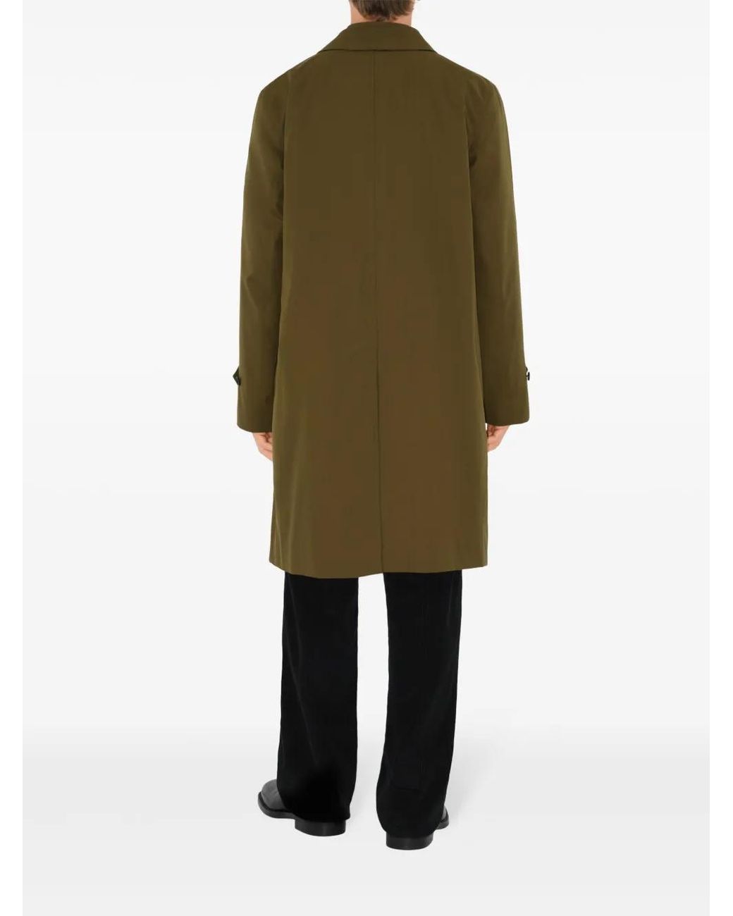 Burberry Green Gabardine Car Coat for men