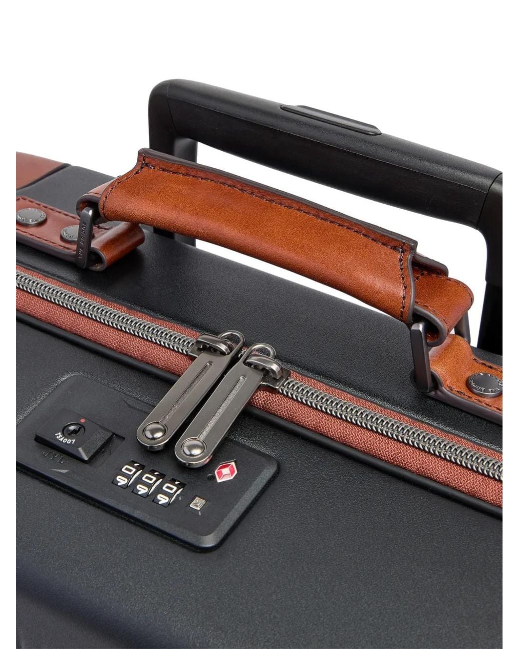 The Bridge Blue Leather-Trim Cabin Suitcase