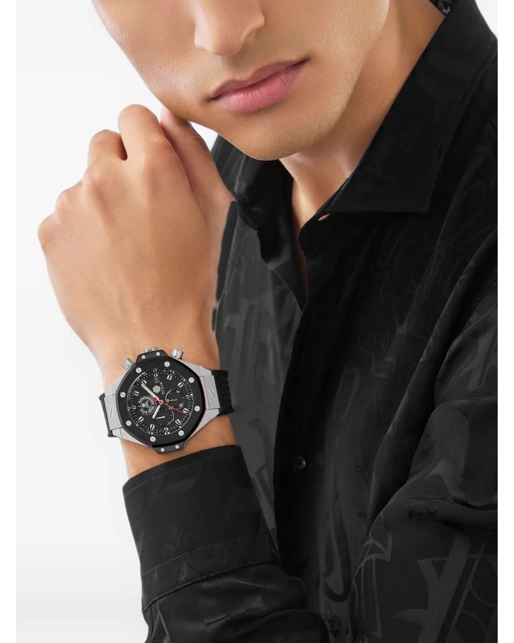 Philipp Plein Black Chrono Royal 46Mm Watch for men