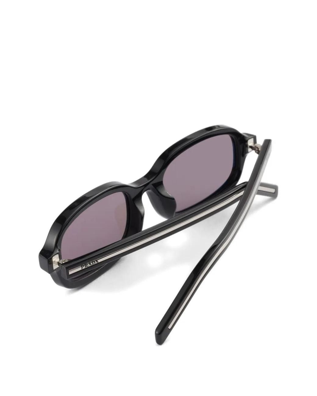Prada Black Sunglasses With The Iconic Metal Plaque