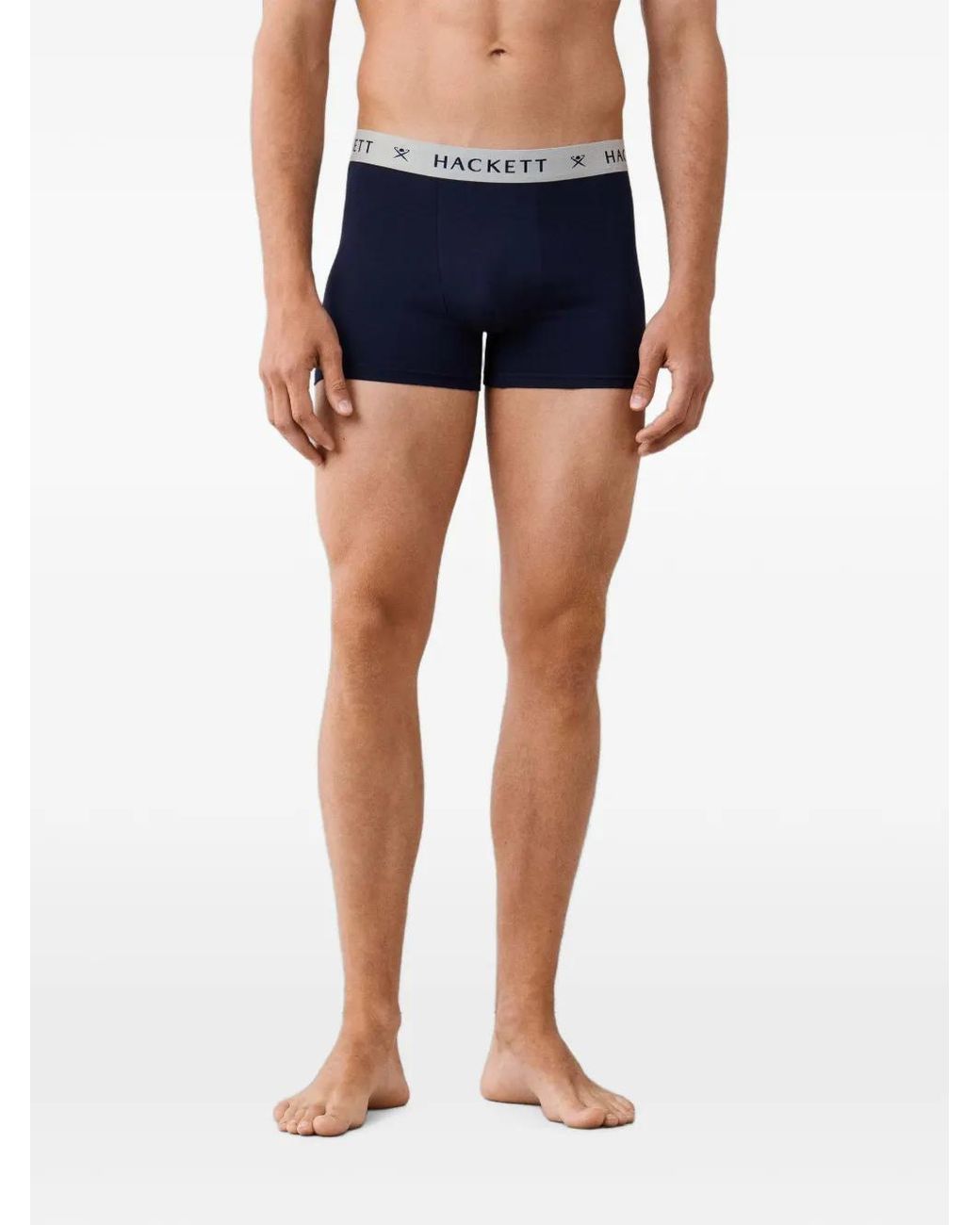 Boxer Con Logo (3 Pezzi) di Hackett in Blue da Uomo