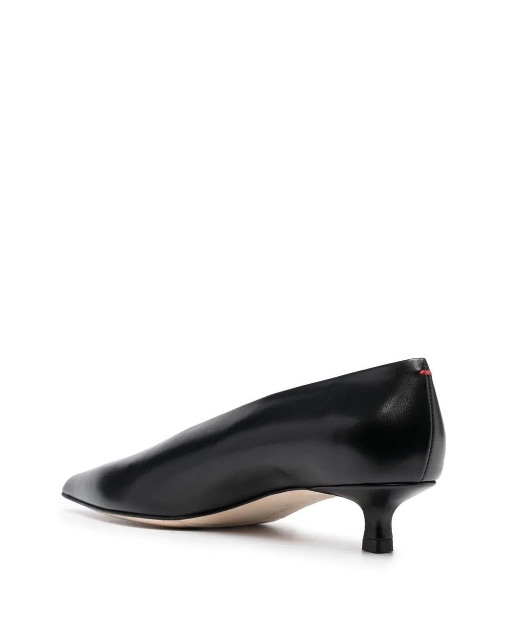 Aeyde Brown Clara Pointed-Toe Kitten-Heel Pumps