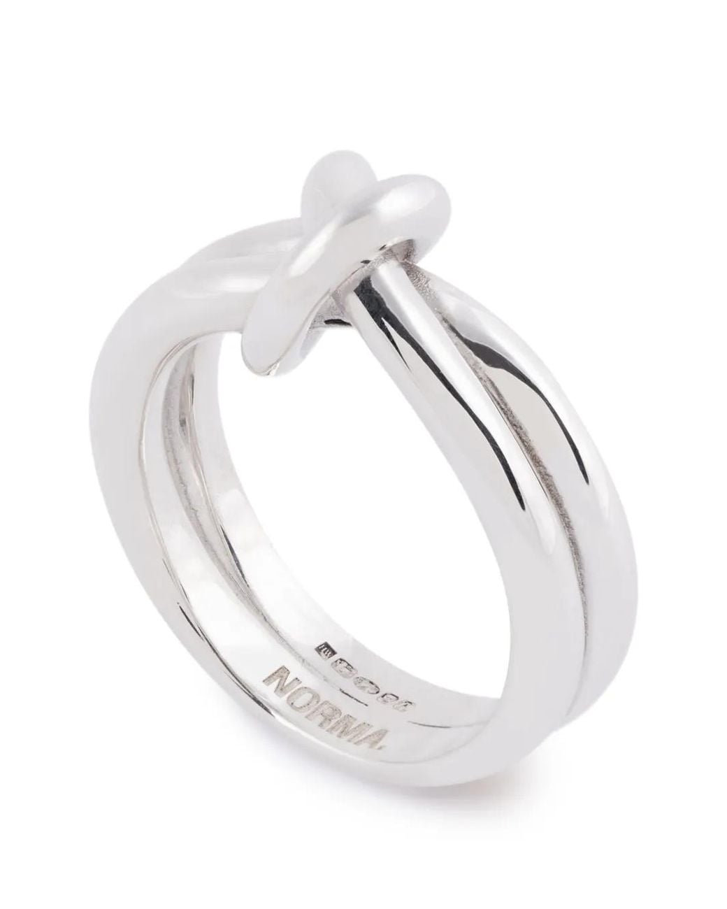 NORMA JEWELLERY White Ring Mit Knoten
