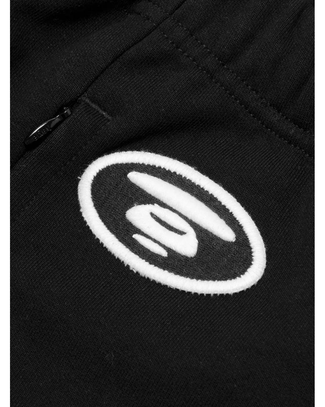Aape By A Bathing Ape Black Logo-Patch Shorts for men