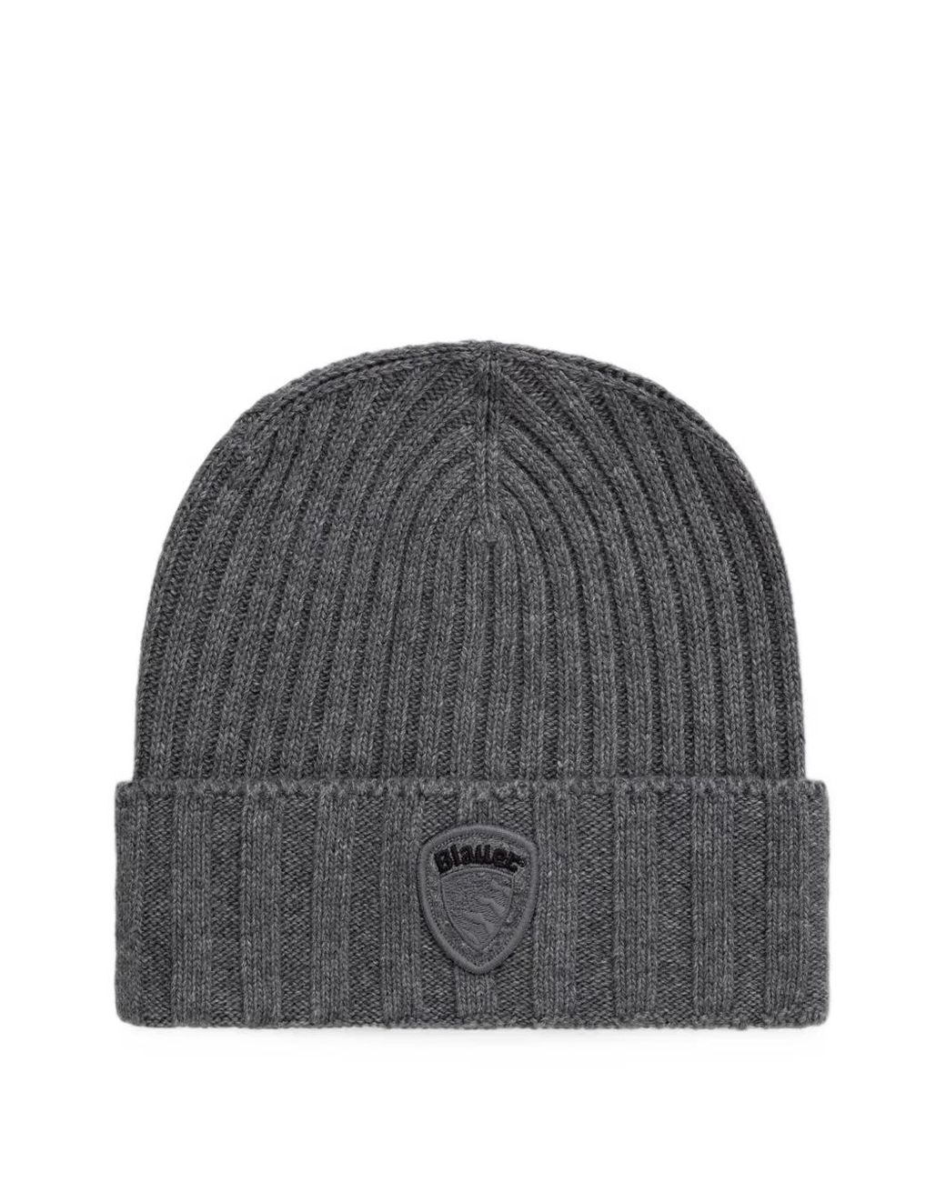 Blauer Gray Kenwood Ribbed-Knit Beanie Hat for men