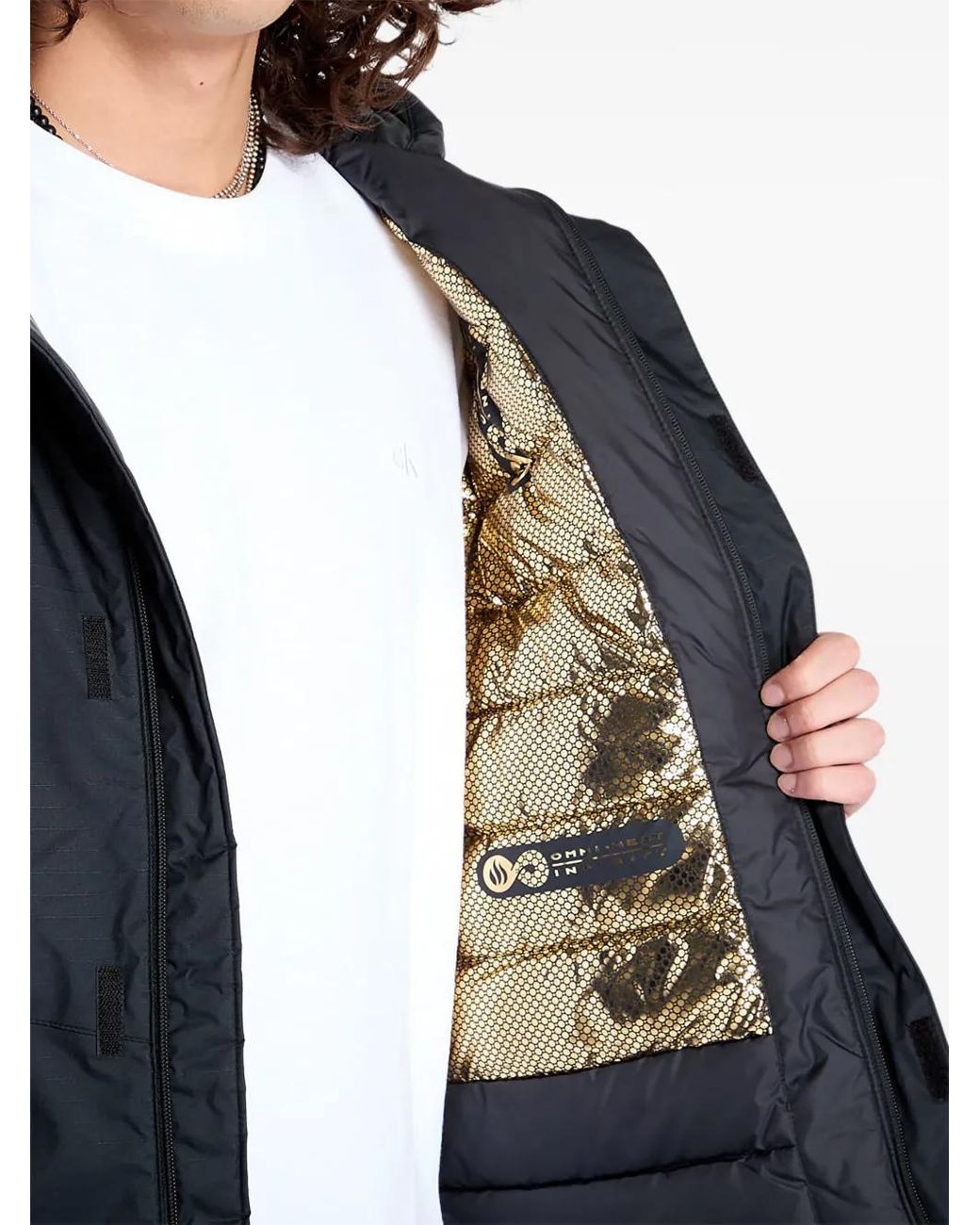 Columbia Black Logo-Print Padded Jacket for men