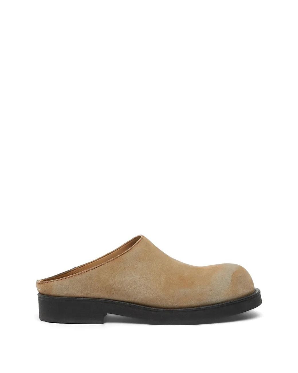 MM6 by Maison Margiela White Biker Washed Suede Mules for men