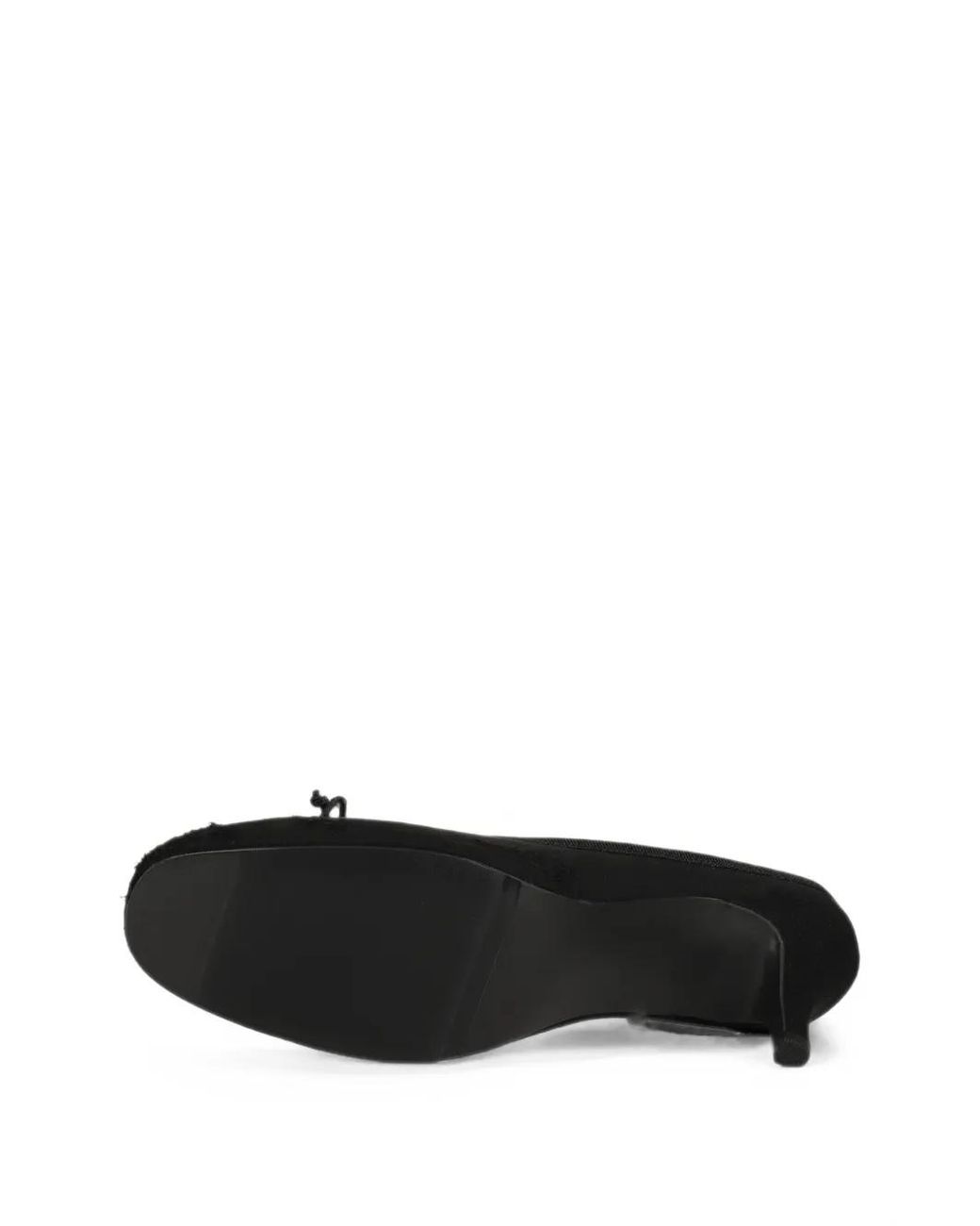 604SERVICE Black Mules Satinées À Talon Et Effet Usé
