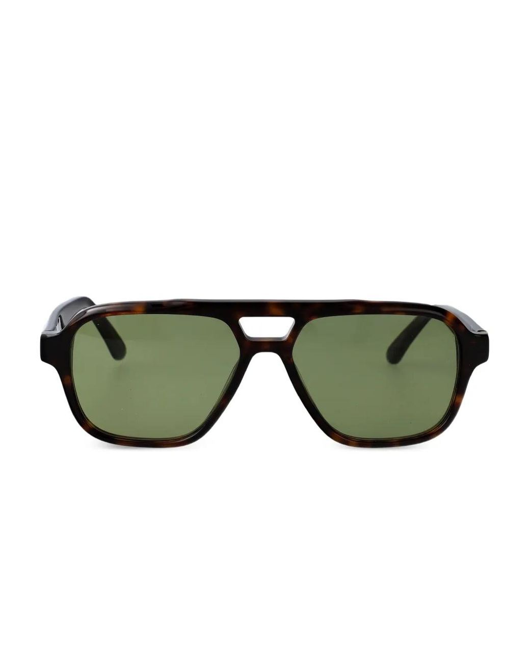 Retrosuperfuture Green Maneval Browline Sunglasses for men